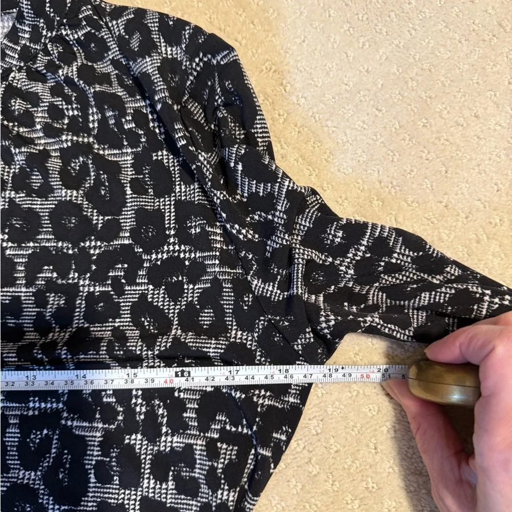 Michael Kors Gray Animal Print Long Sleeve Dress